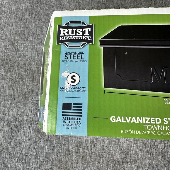 Gibraltar Mailboxes Townhouse Small Capacity Galvanized Steel Black, Wall-Mount - Picture 4 of 9